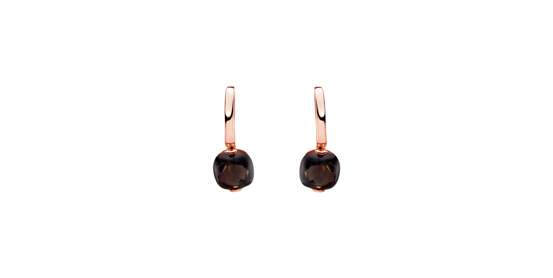 Earrings with Smoky Quartz Bonbon