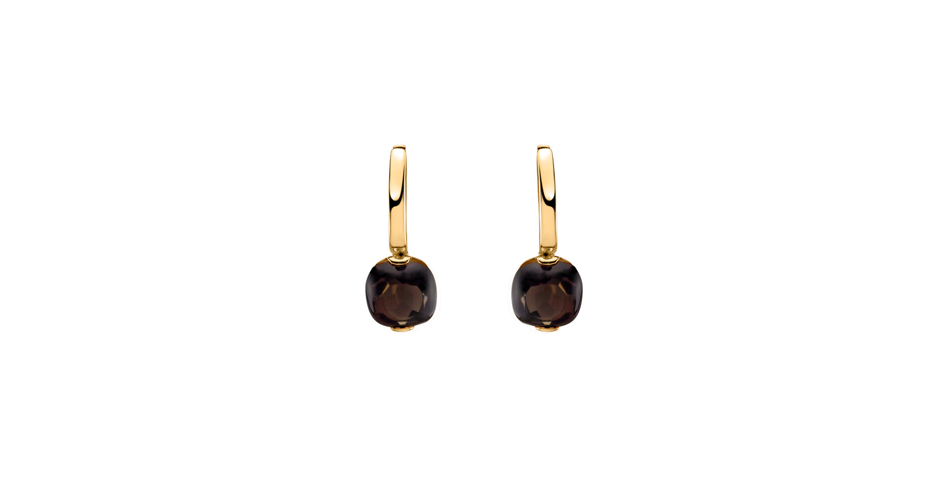 Earrings with Smoky Quartz Bonbon