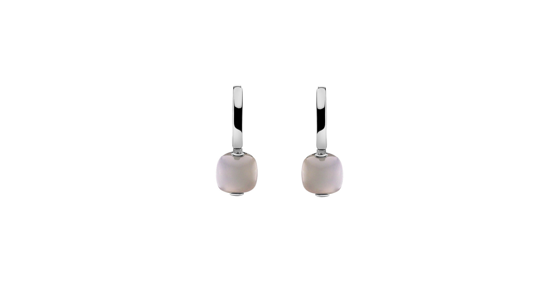 Earrings with Moonstone White Bonbon