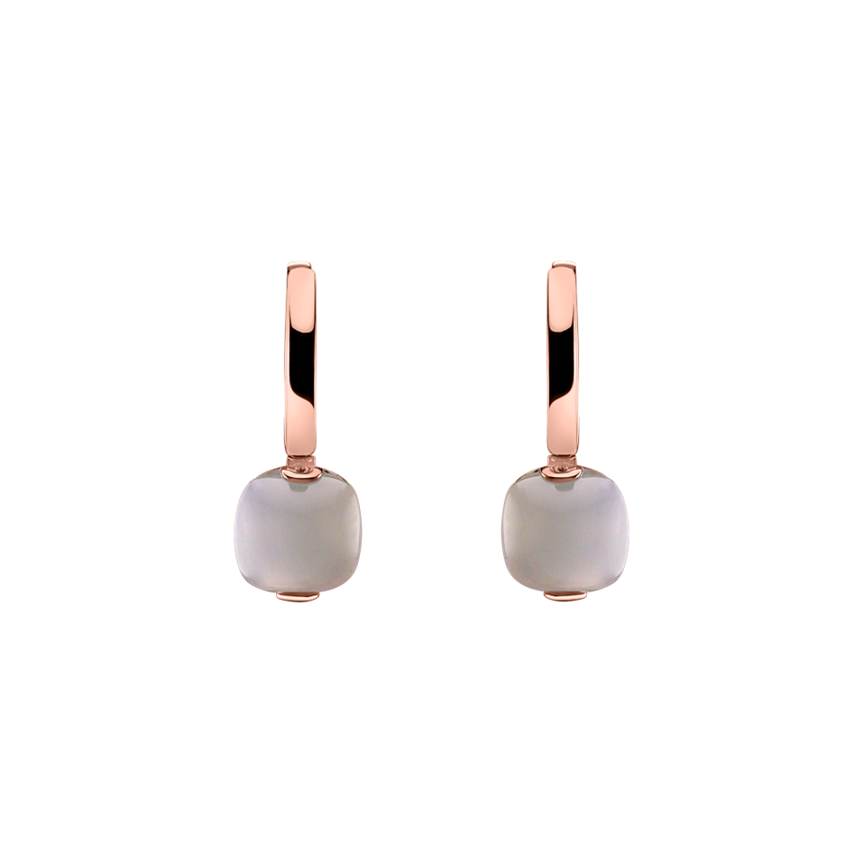 Earrings with Moonstone White Bonbon