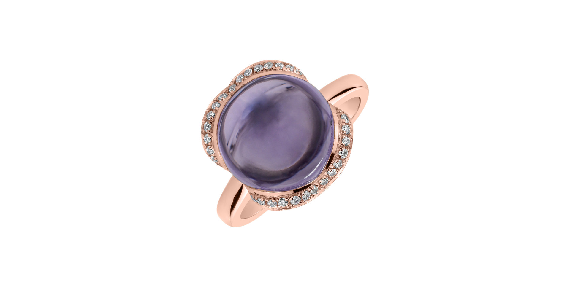 Diamond rings with Amethyst Rainbow Princess