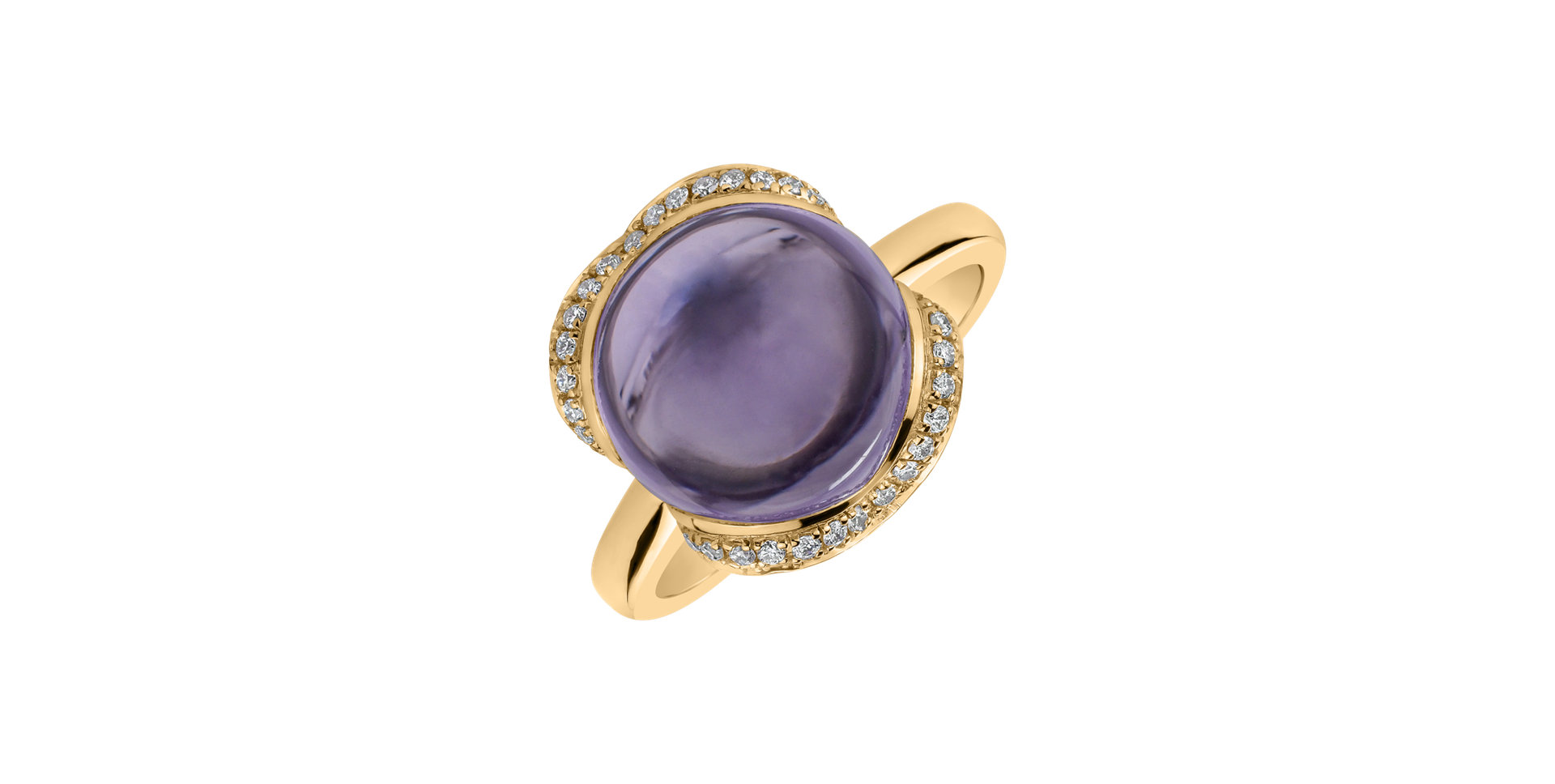 Diamond rings with Amethyst Rainbow Princess