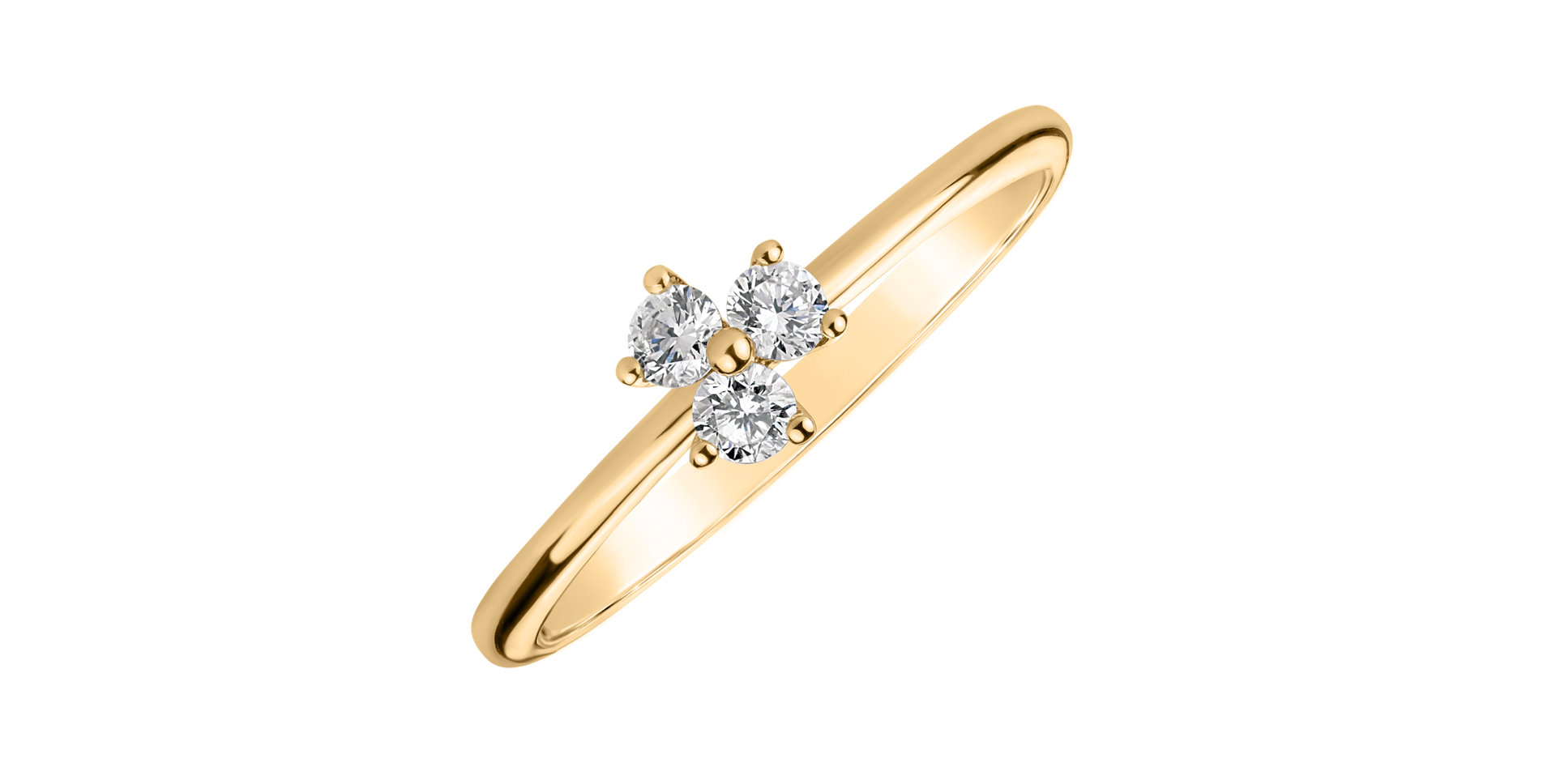 Diamond ring Shiny Trefoil