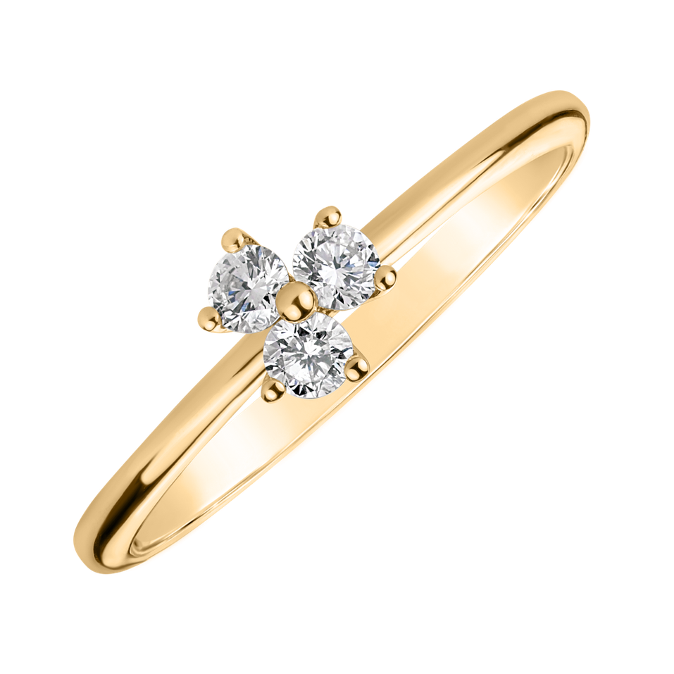 Diamond ring Shiny Trefoil