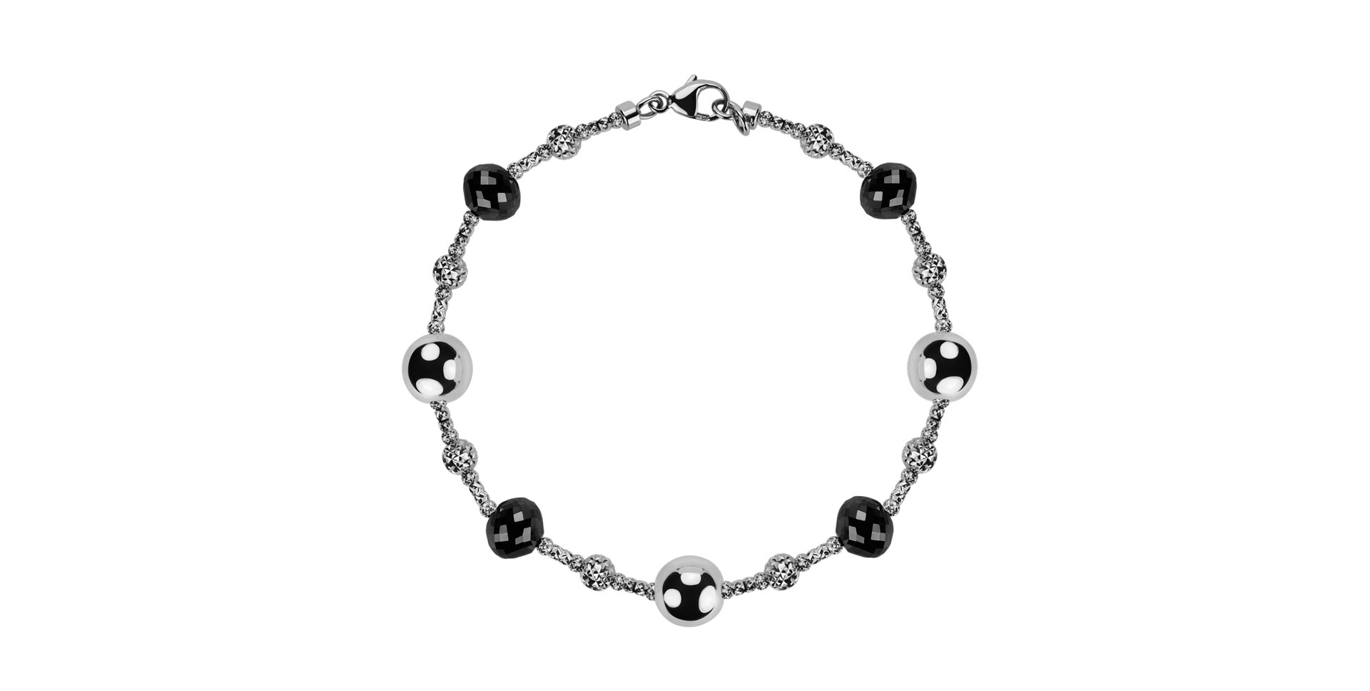 Bracelet with black and white diamonds Jonathan