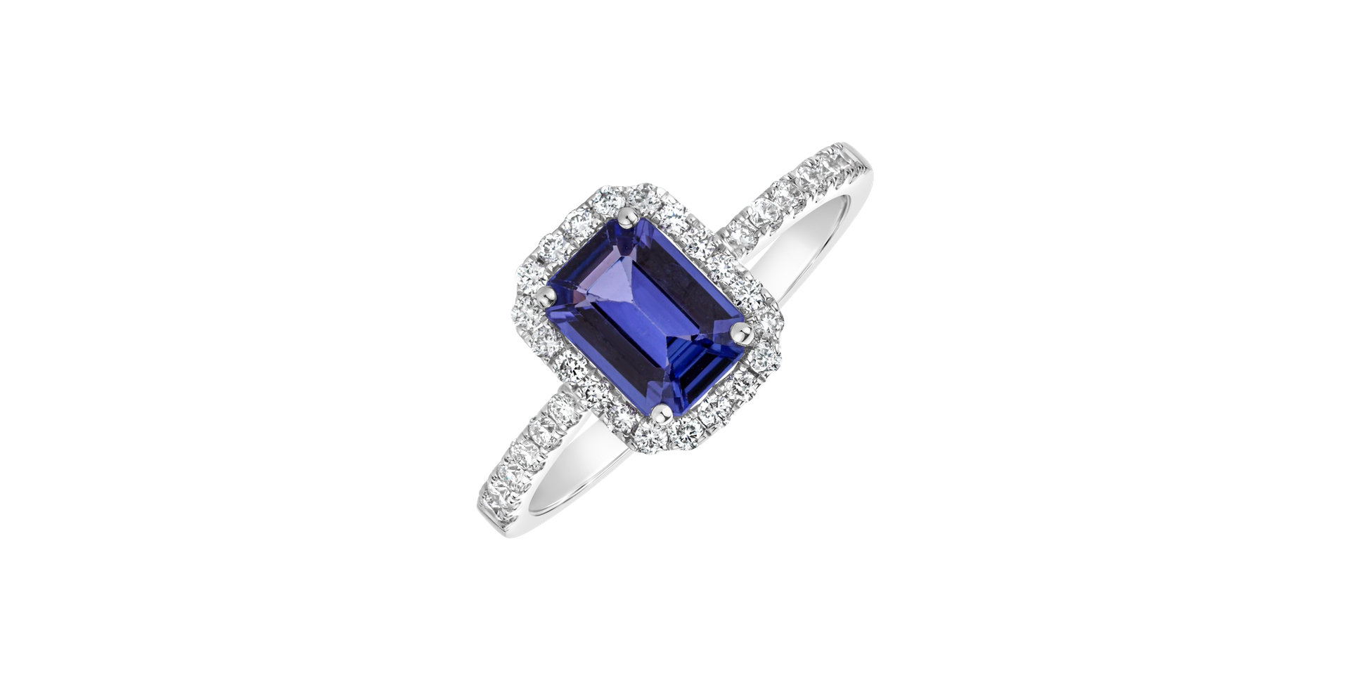 Diamond ring with Tanzanite Diaona