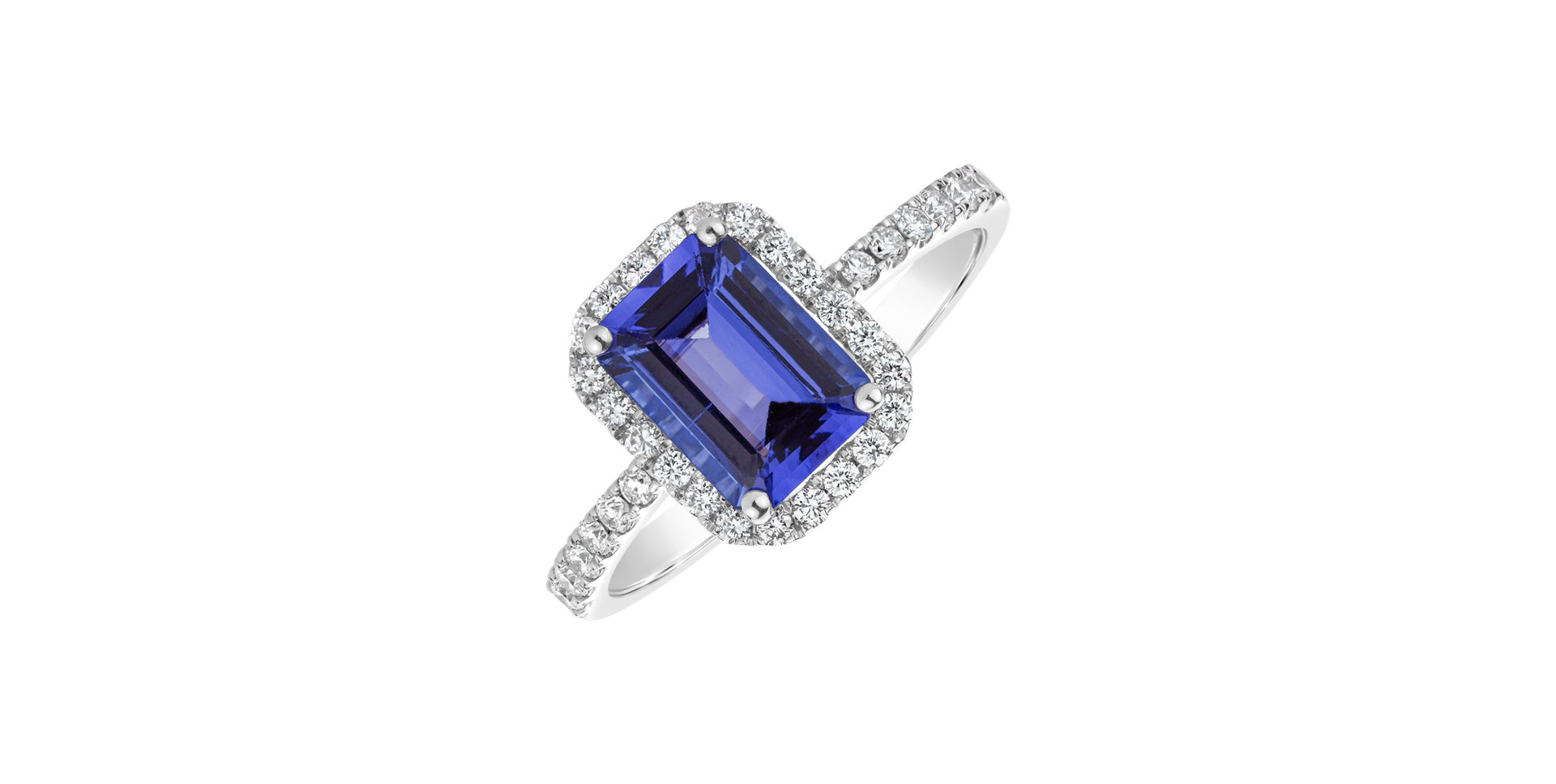 Diamond ring with Tanzanite Diaona