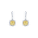 Earrings with yellow and white diamonds Infinite Sunday2
