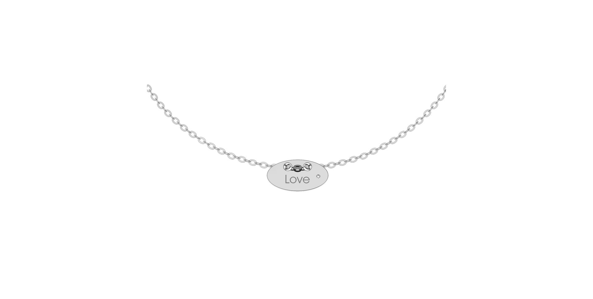 Diamond bracelet Love Stamp Message