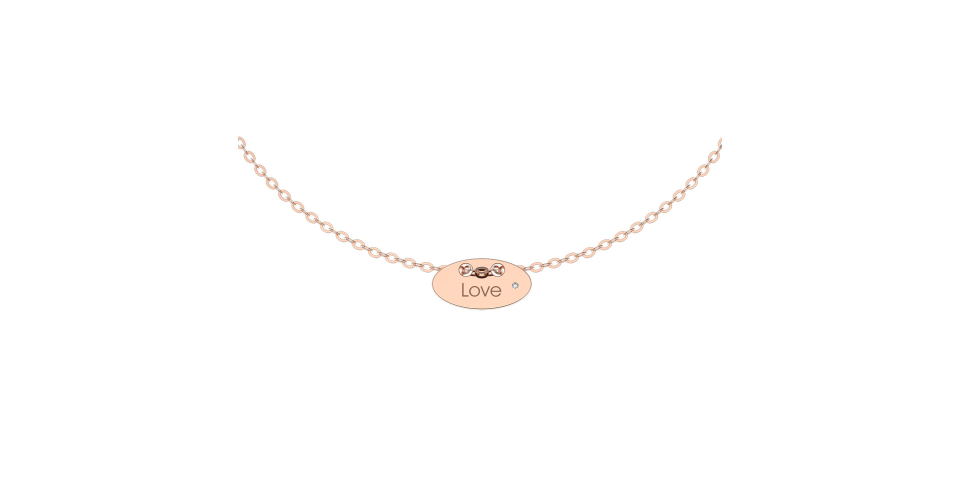 Diamond bracelet Love Stamp Message