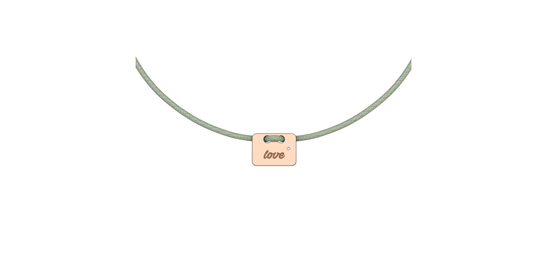 Diamond bracelet Military Stamp Love