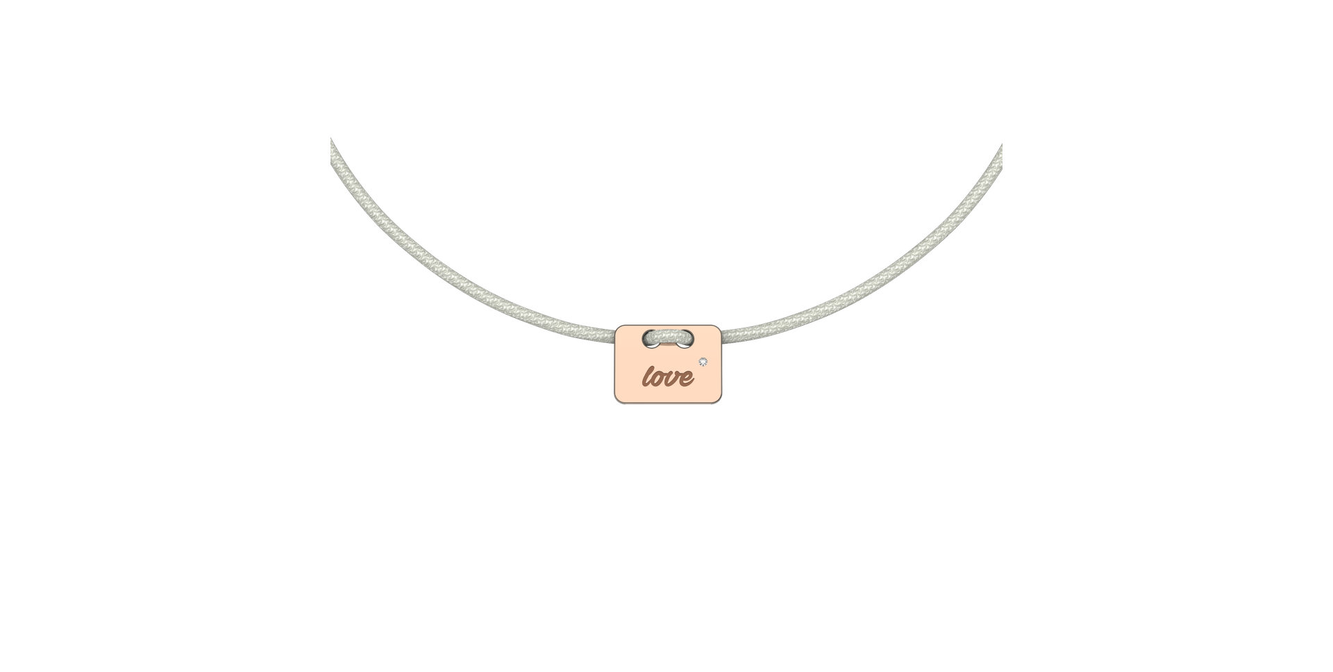 Diamond bracelet Military Stamp Love