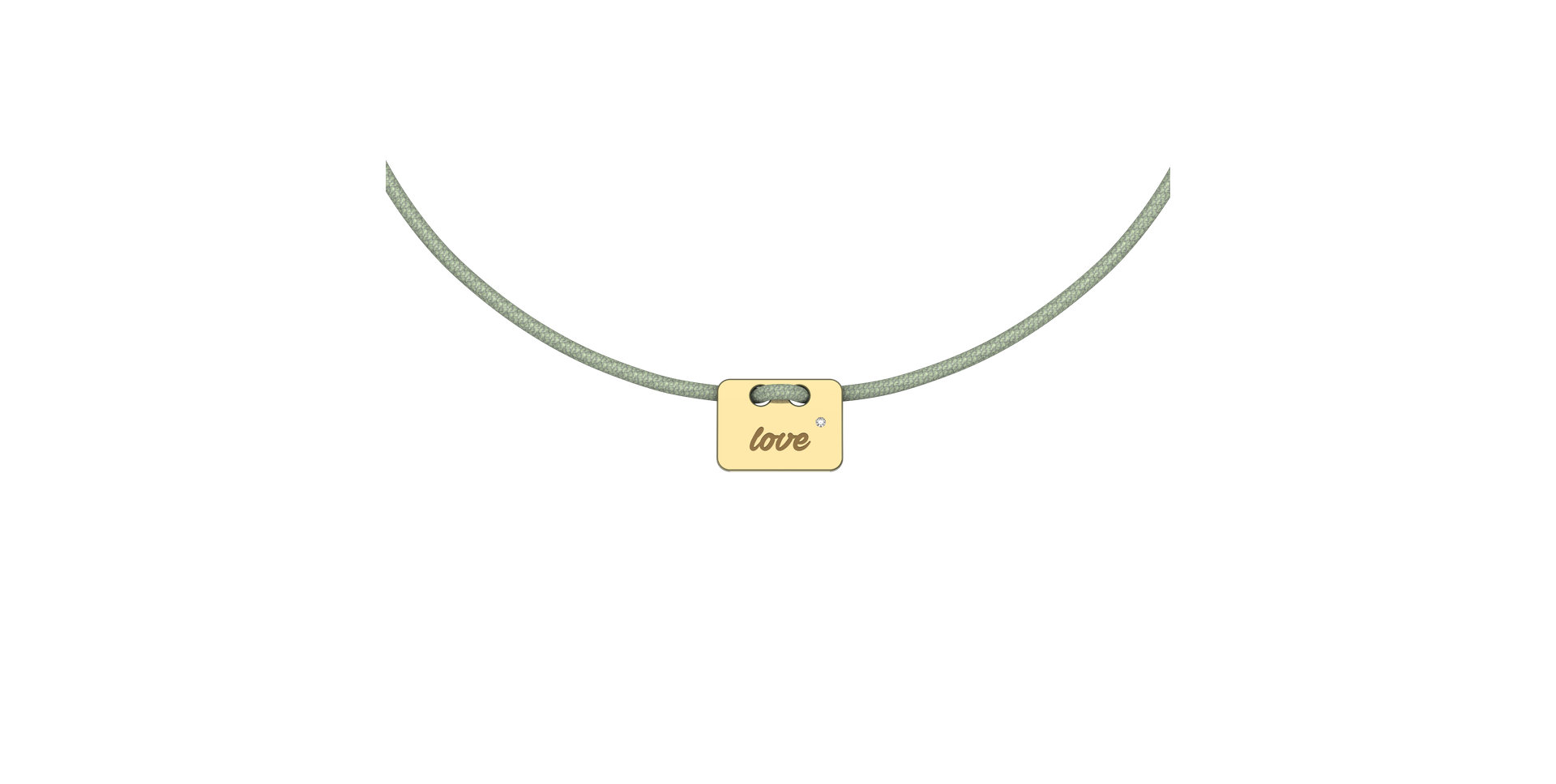 Diamond bracelet Military Stamp Love