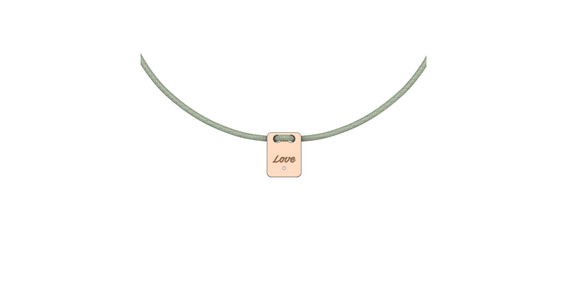 Diamond bracelet Mini Stamp Love