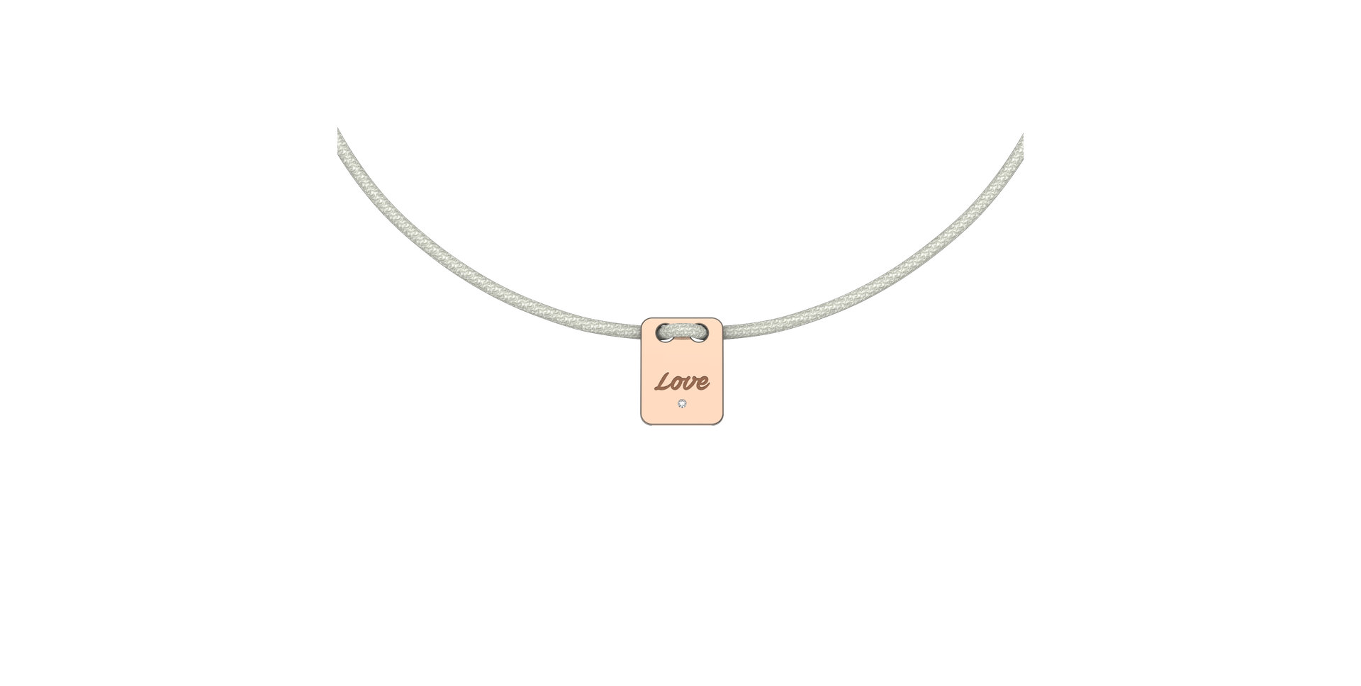 Diamond bracelet Mini Stamp Love