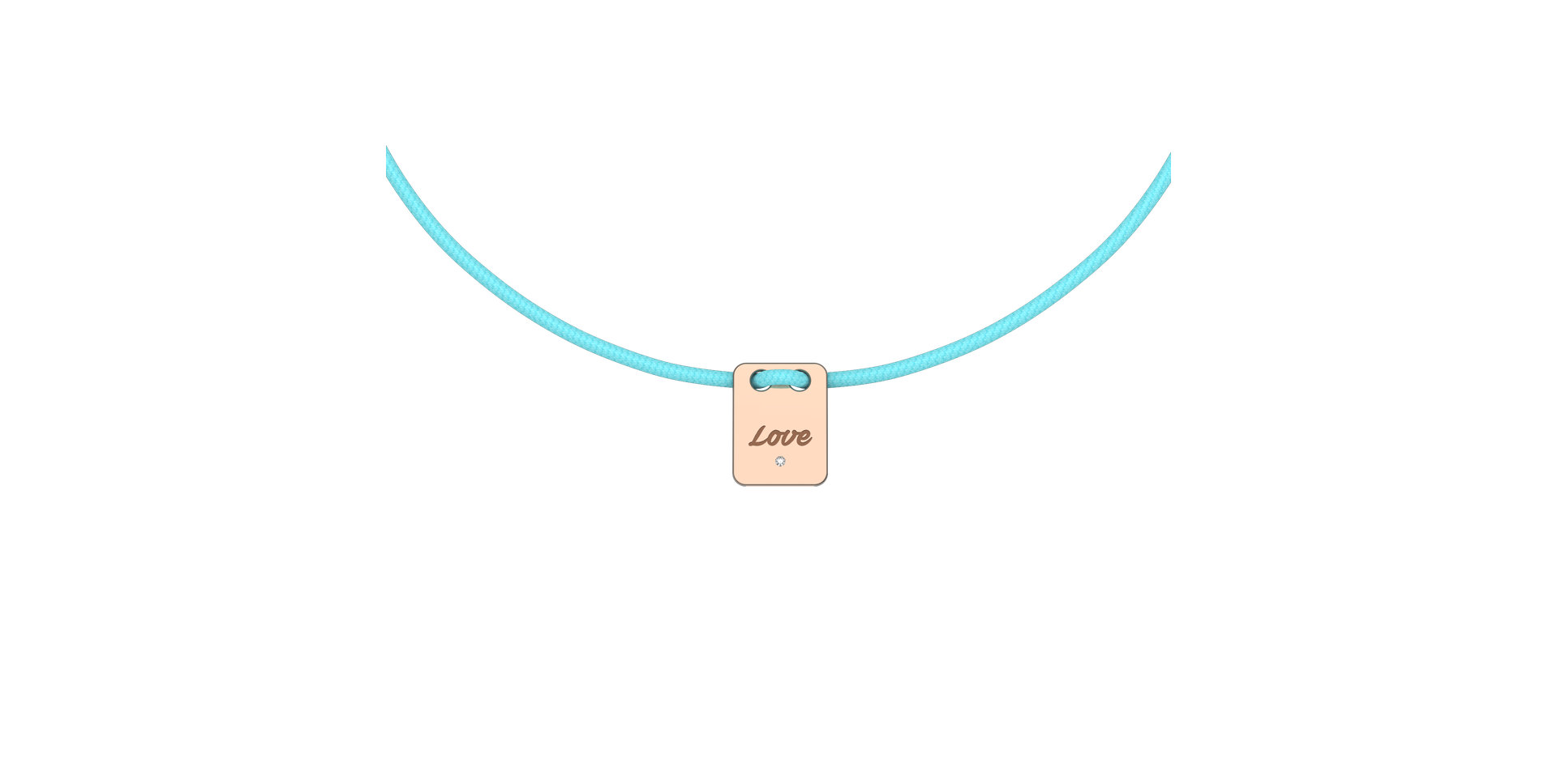 Diamond bracelet Mini Stamp Love