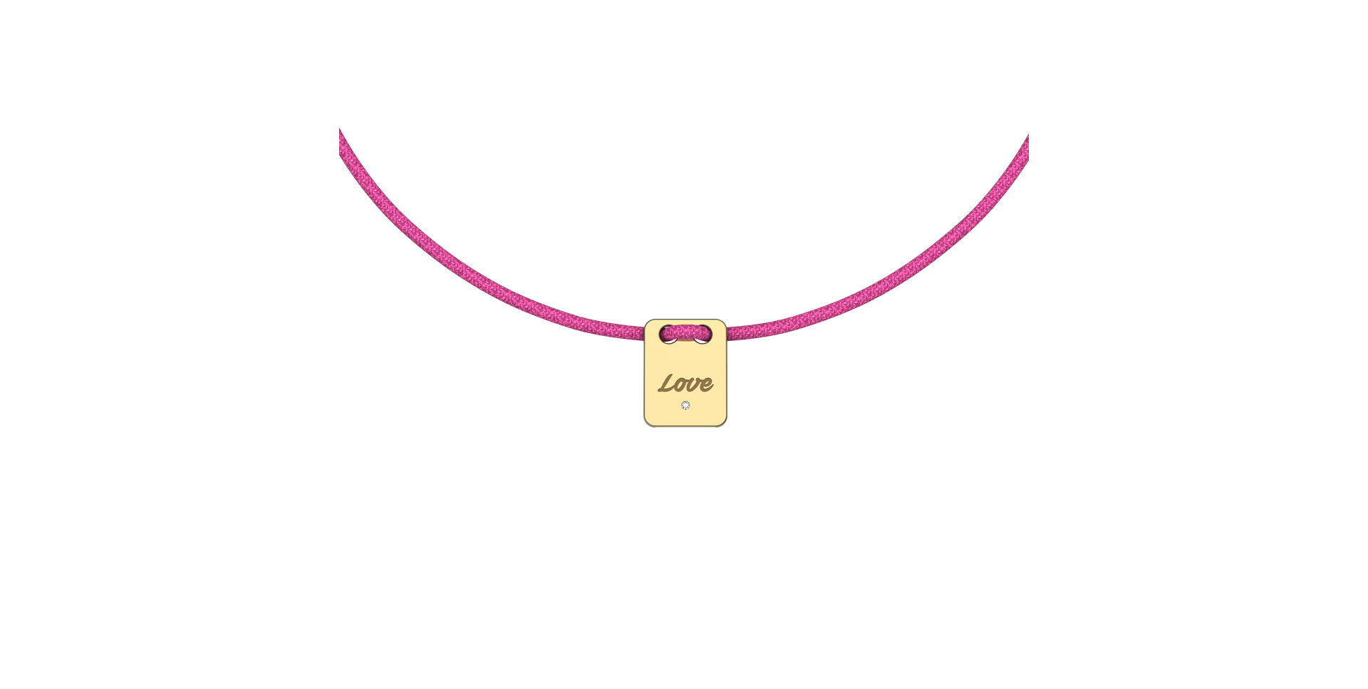 Diamond bracelet Mini Stamp Love