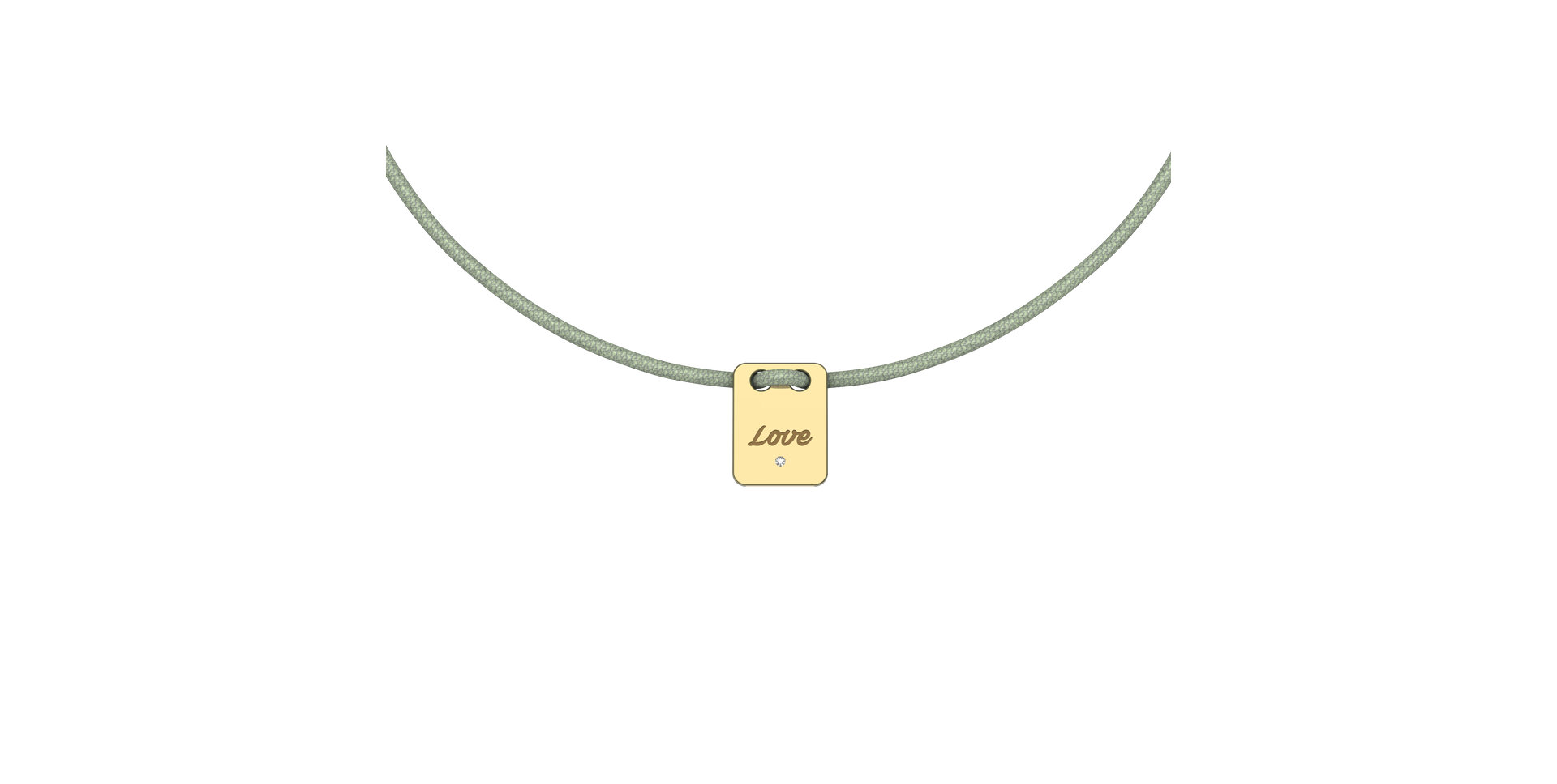 Diamond bracelet Mini Stamp Love