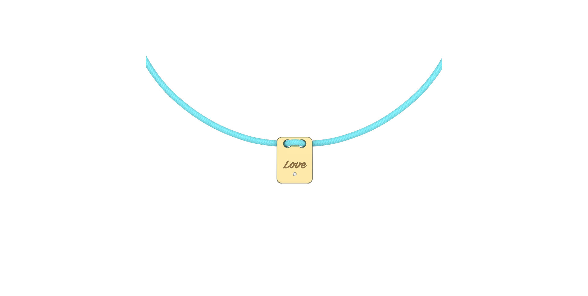 Diamond bracelet Mini Stamp Love