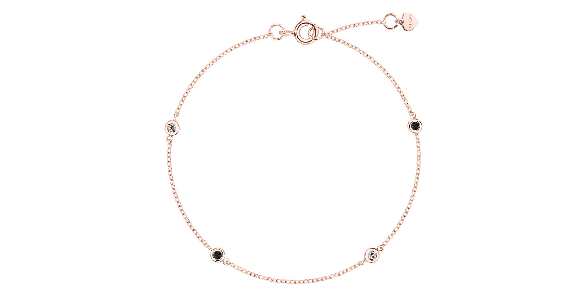 Bracelet with black diamonds Dots