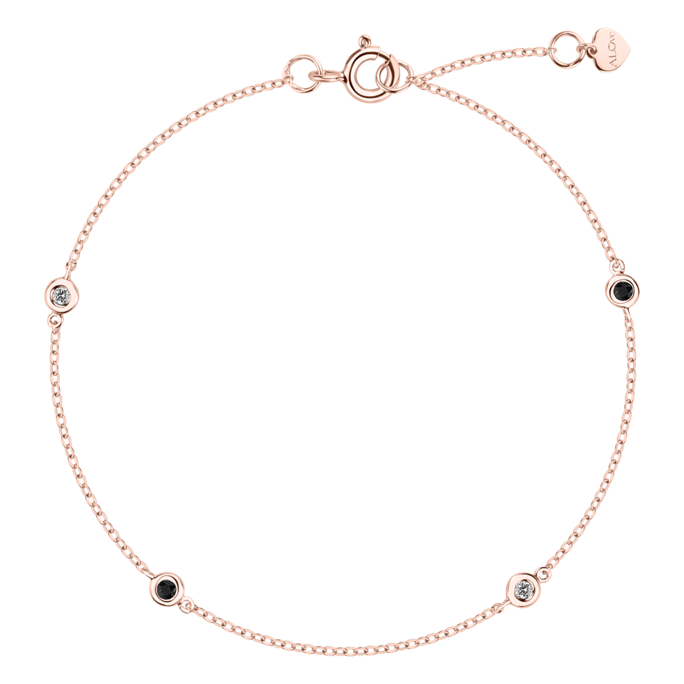 Bracelet with black diamonds Dots