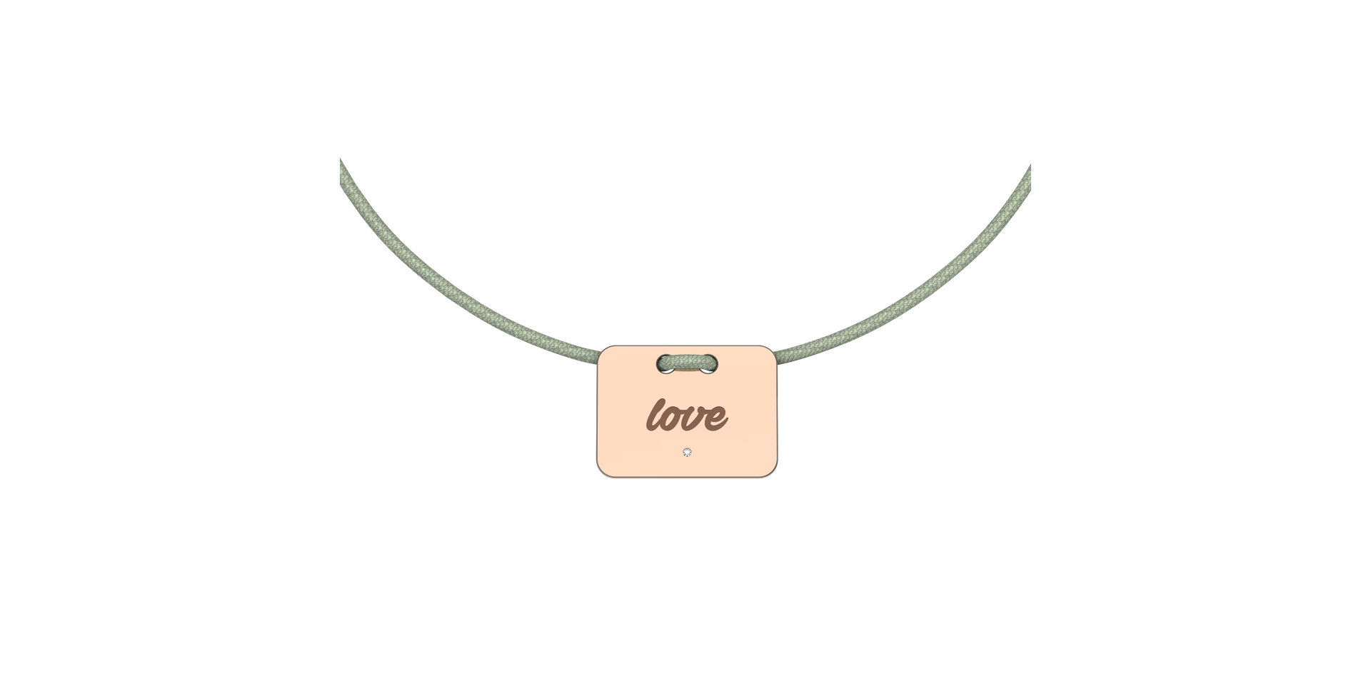 Diamond bracelet Military Stamp Love