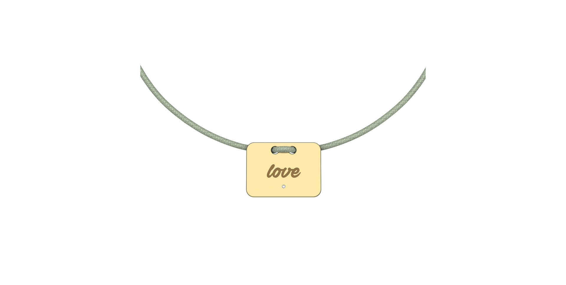 Diamond bracelet Military Stamp Love