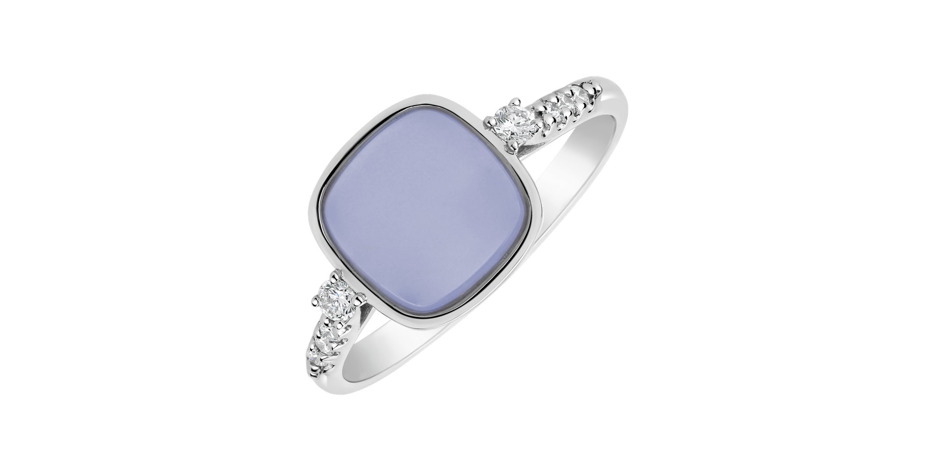 Diamond ring with Chalcedony Luxy Bonbon