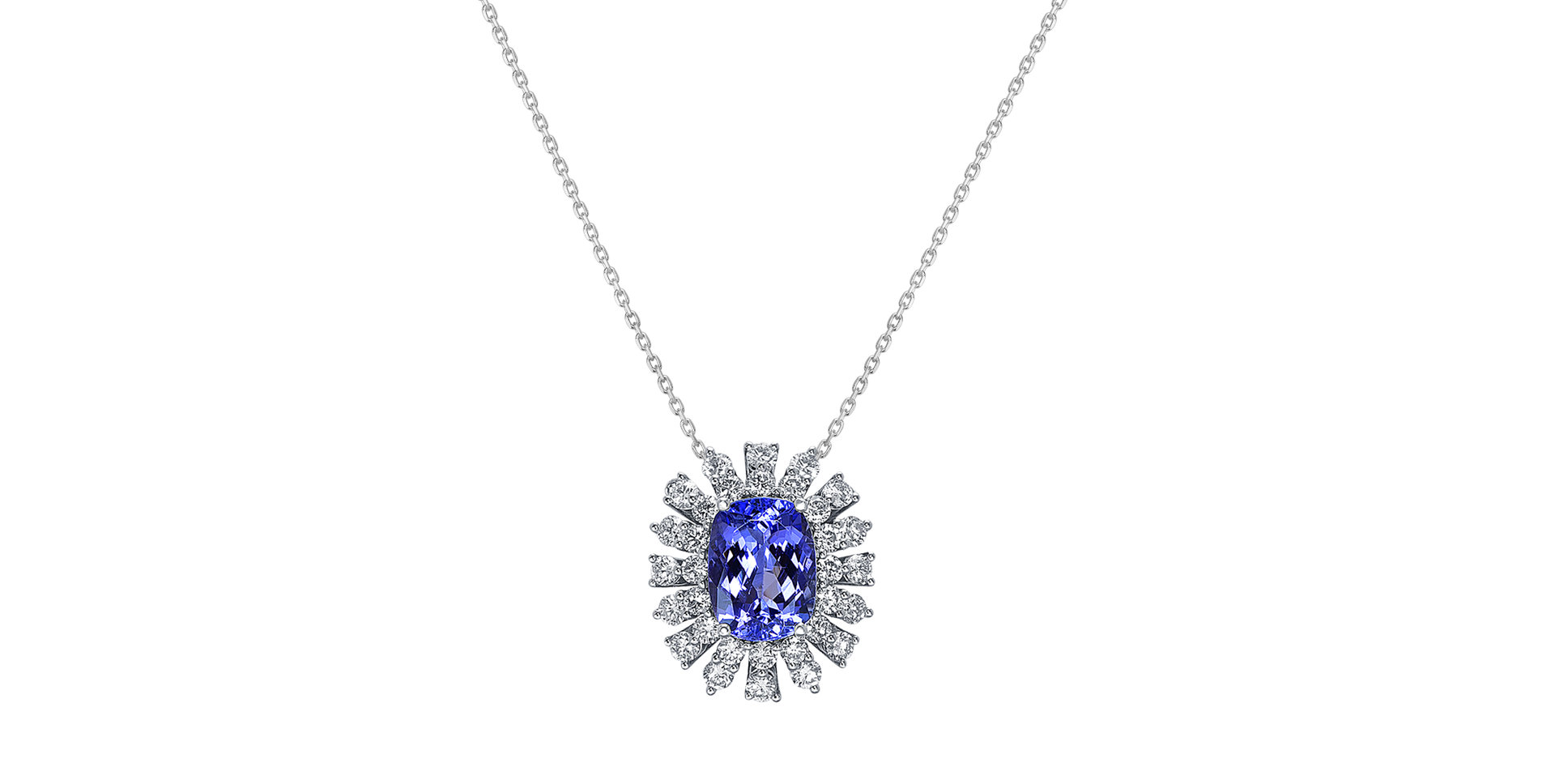 Diamond necklace with Tanzanite Seraph Glory