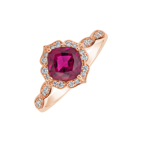 Diamond ring with Tourmalíne Fairytale Gem