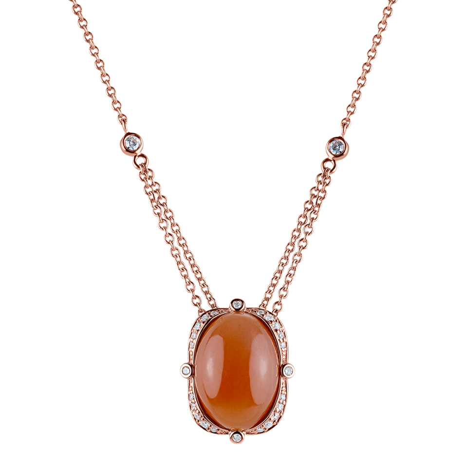 Necklace with Moonstone and diamonds Wonder Nymph