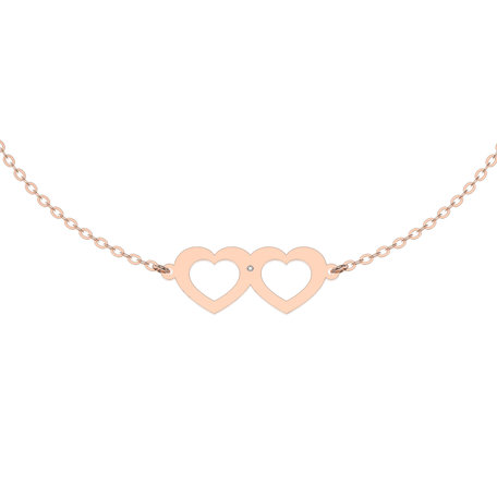 Diamond bracelet Two Hearts