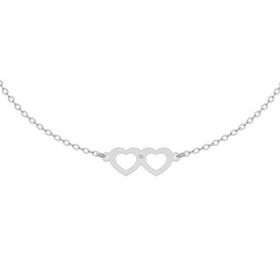 Diamond bracelet Two Hearts