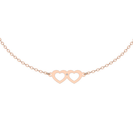 Diamond bracelet Two Hearts