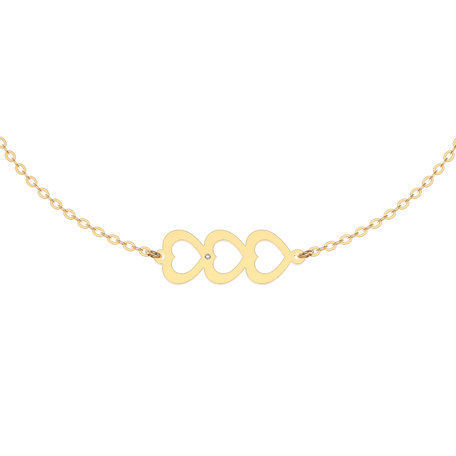 Diamond bracelet Three Hearts