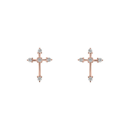 Diamond earrings Passion Cross