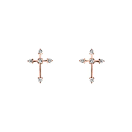 Diamond earrings Passion Cross
