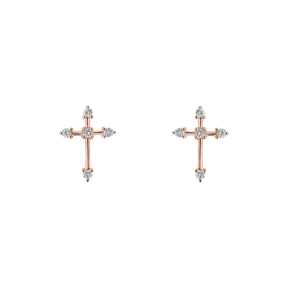 Diamond earrings Passion Cross
