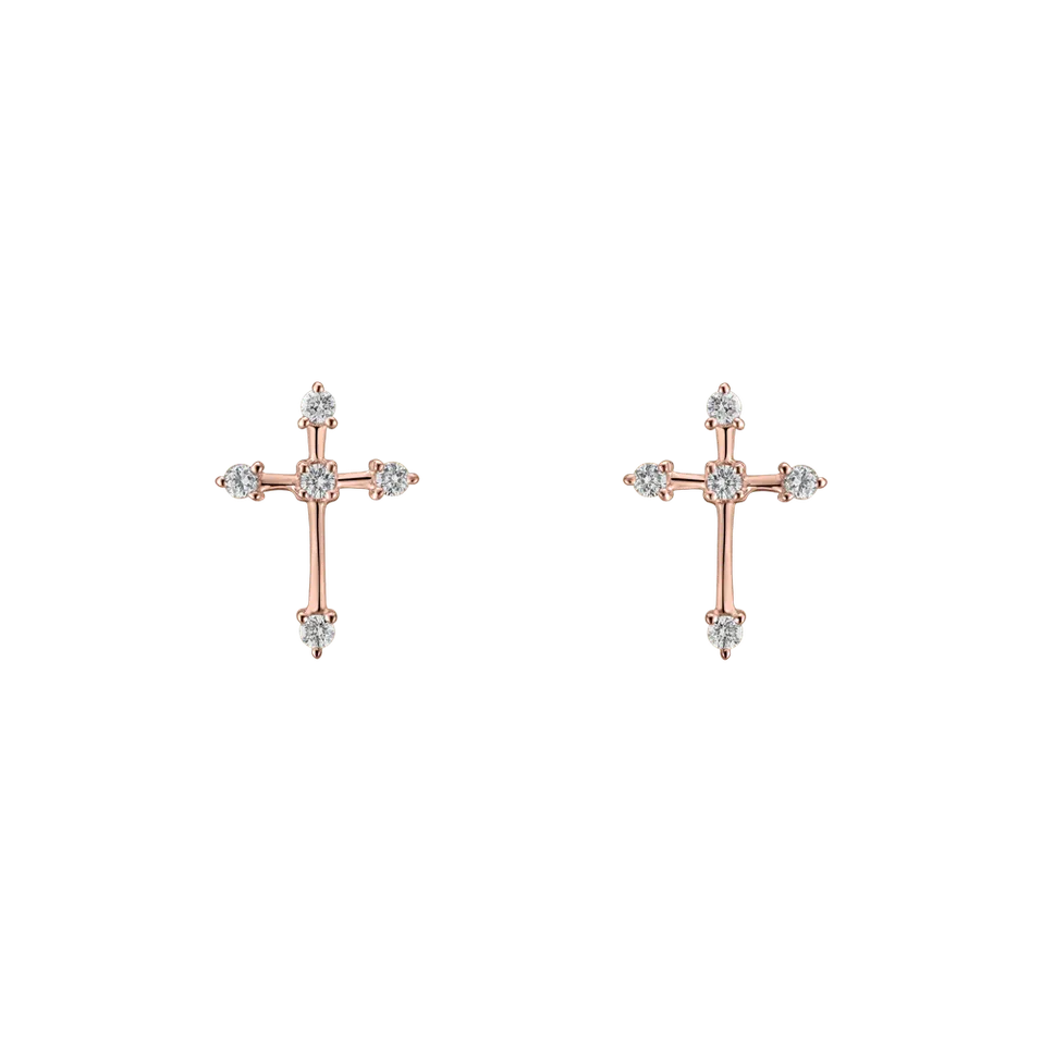 Diamond earrings Passion Cross