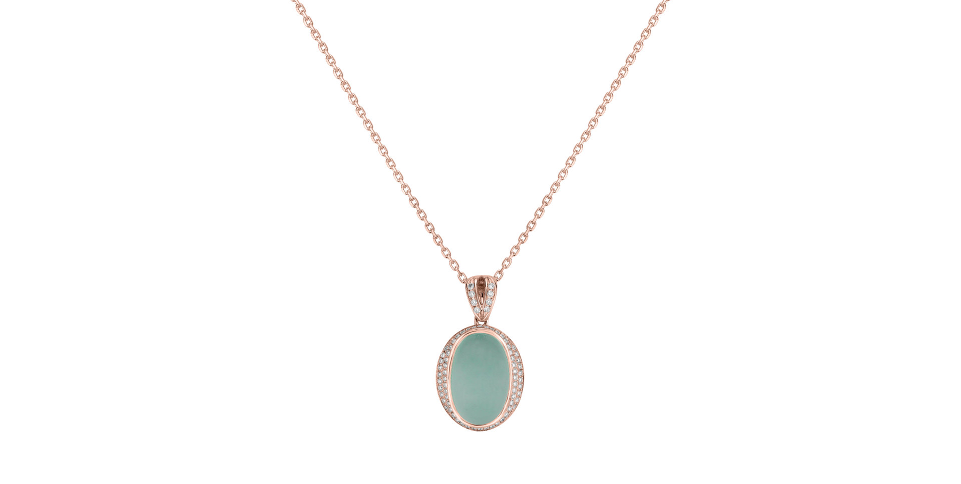 Diamond pendant with Chalcedony Blossom Grace