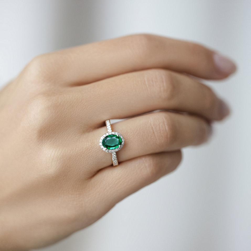 Diamond ring with Emerald Princess Desperation