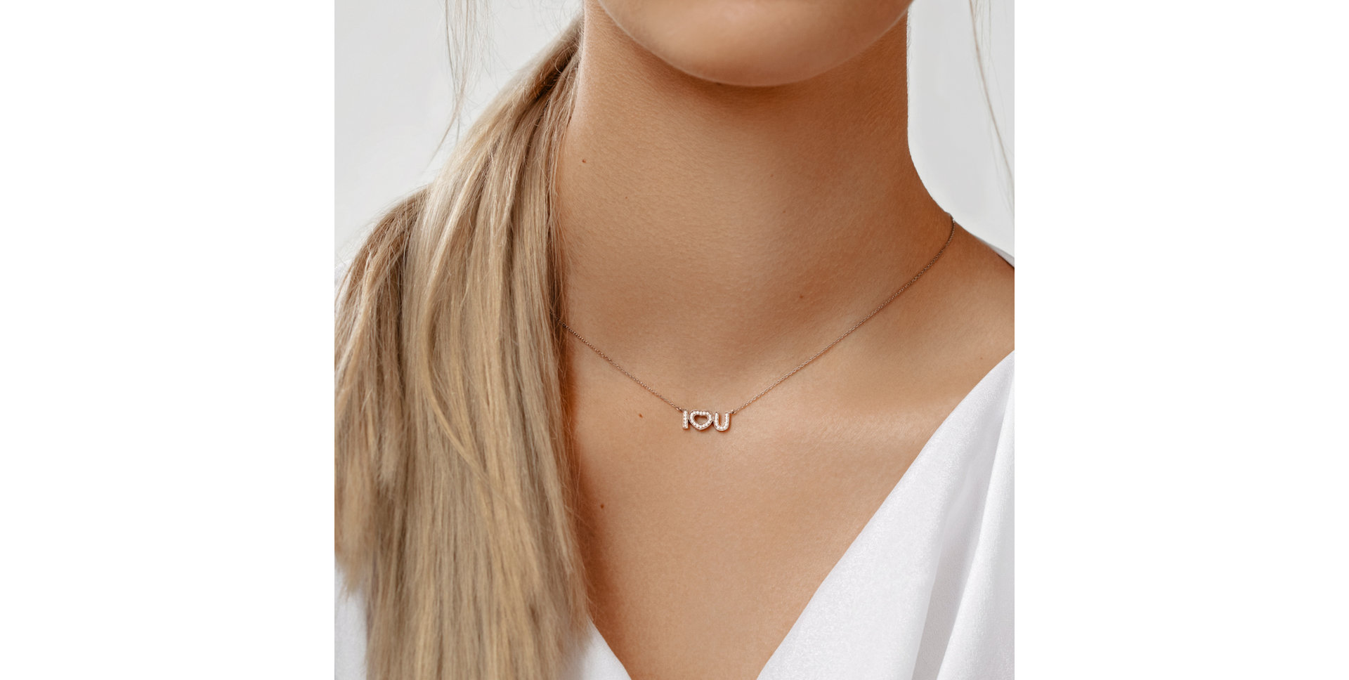 Diamond necklace I love you