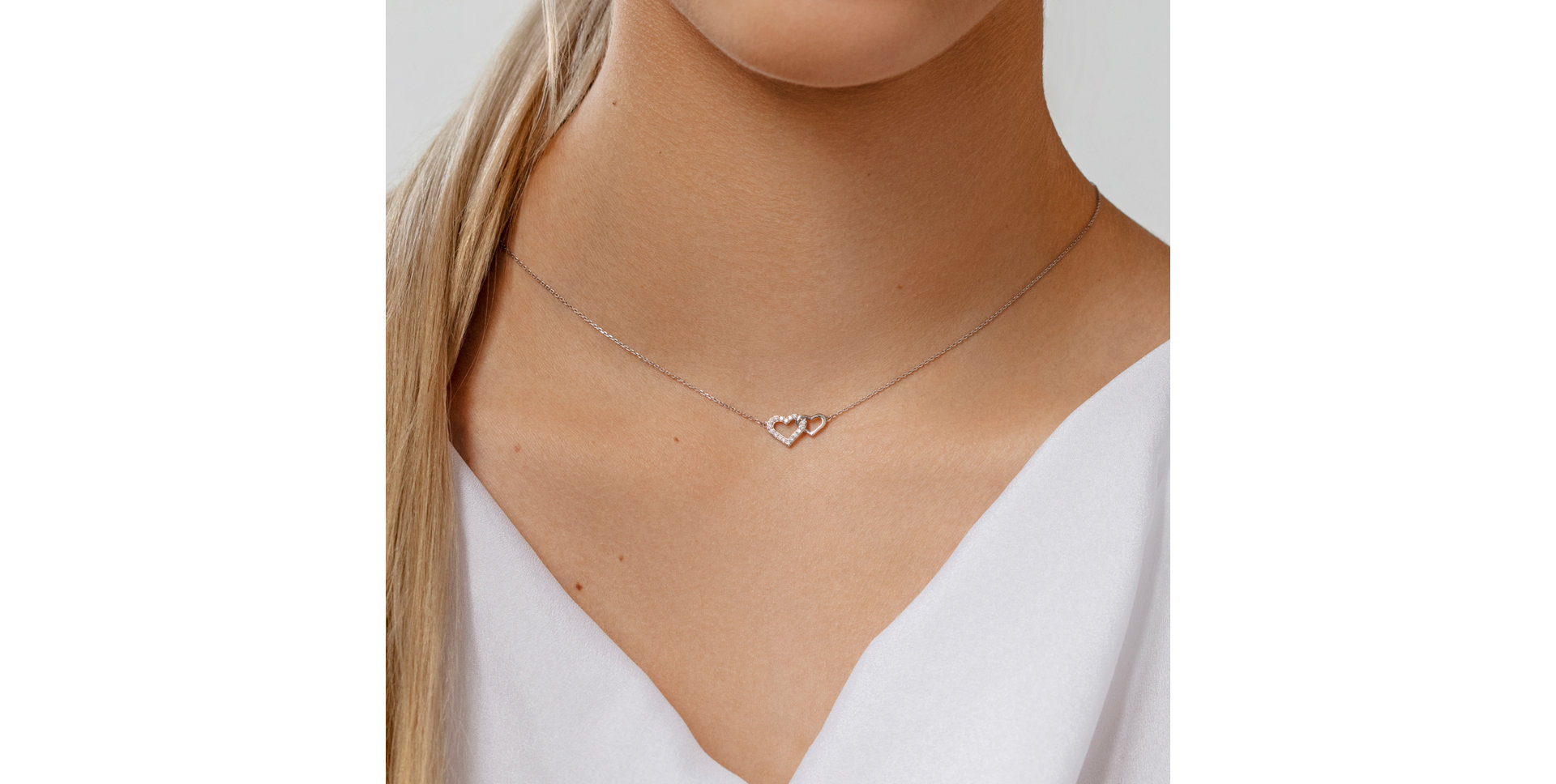 Diamond necklace Precious Hearts