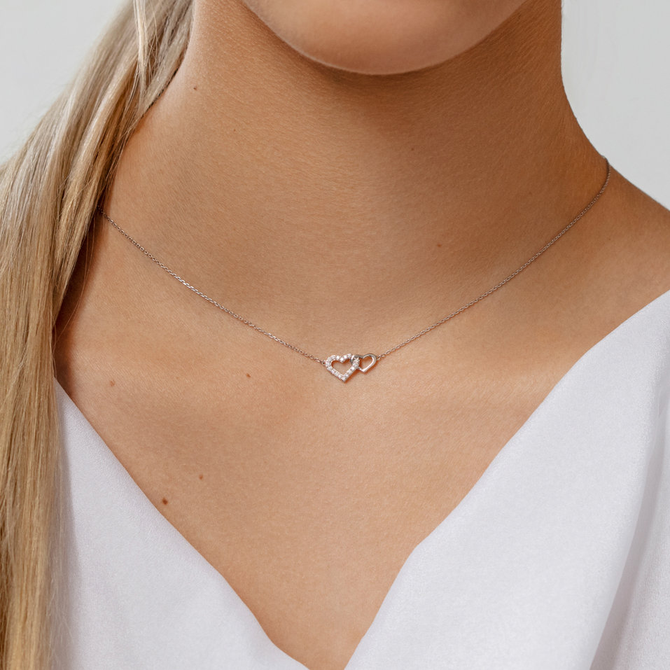 Diamond necklace Precious Hearts