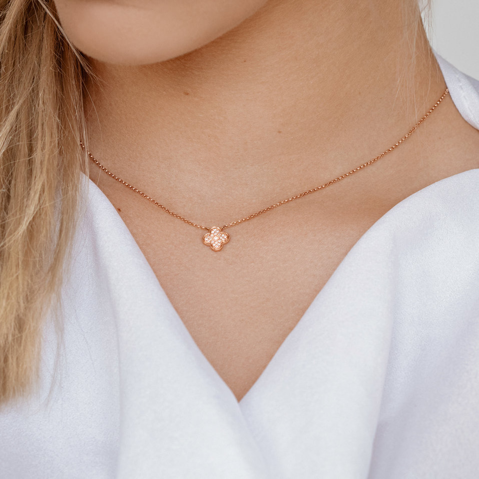 Diamond necklace Lucky Clover