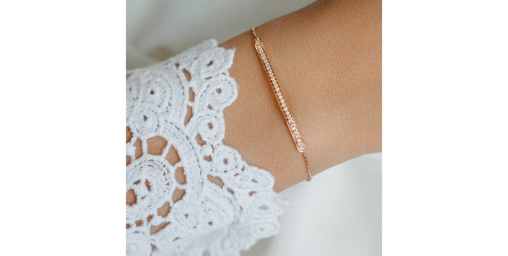 Bracelet with black diamonds Line