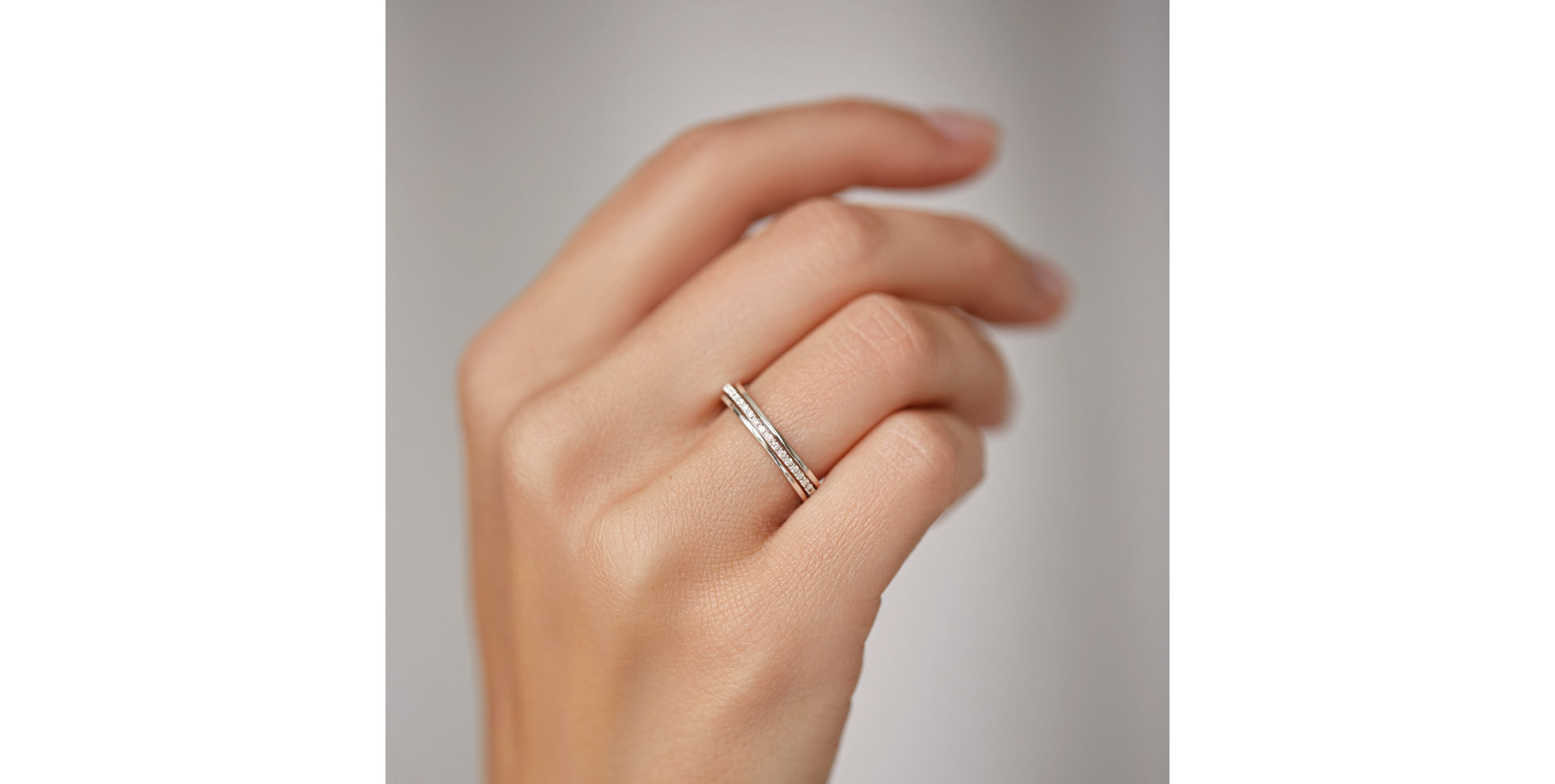 Ring with brown diamonds Breathtaking Line