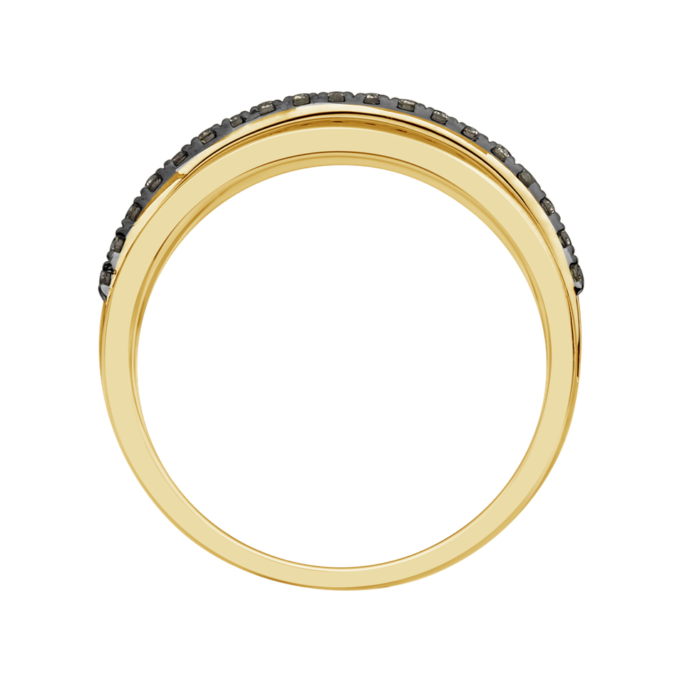 Ring with brown diamonds Breathtaking Line