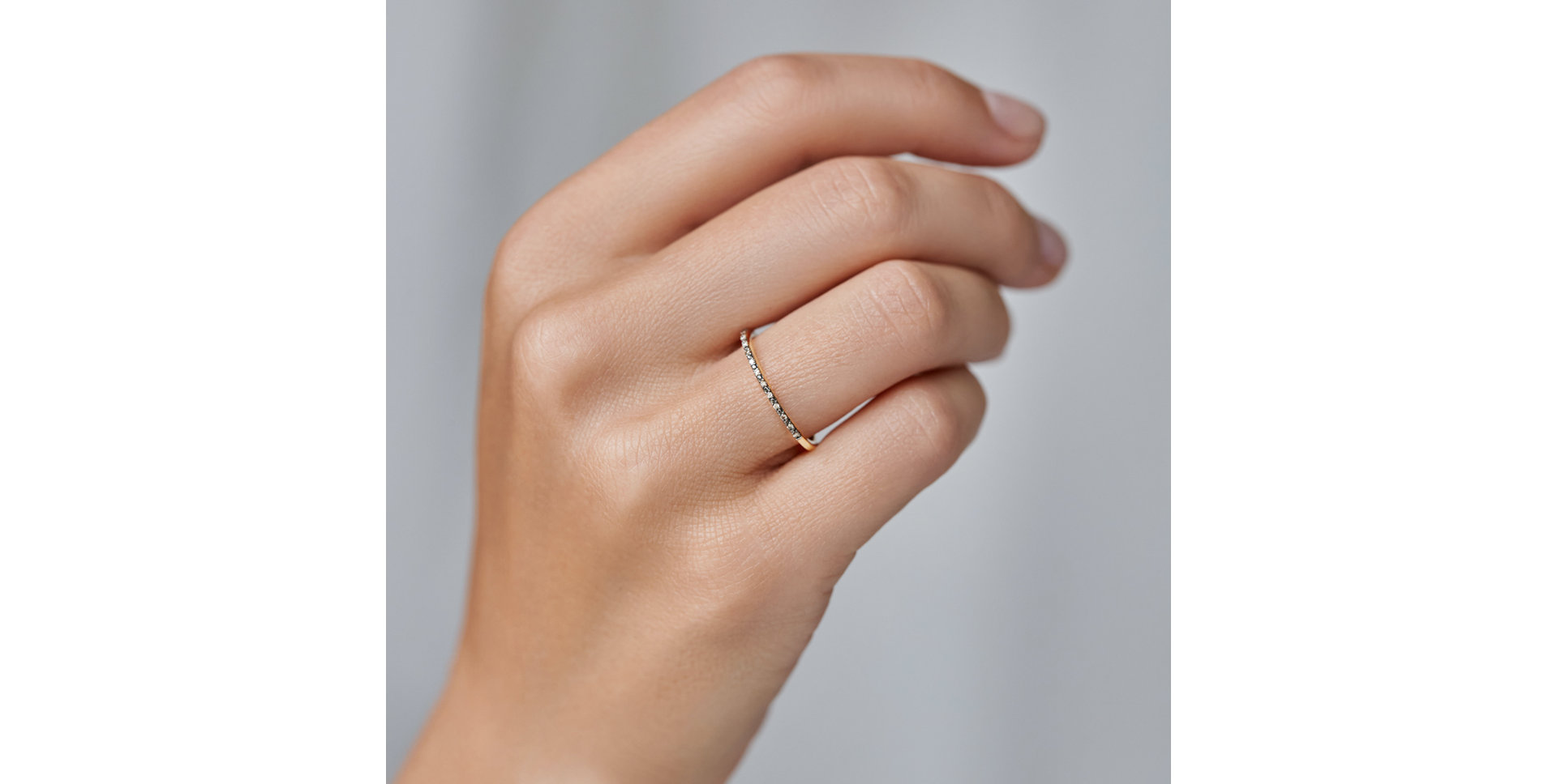 Ring with brown diamonds Shiny Line