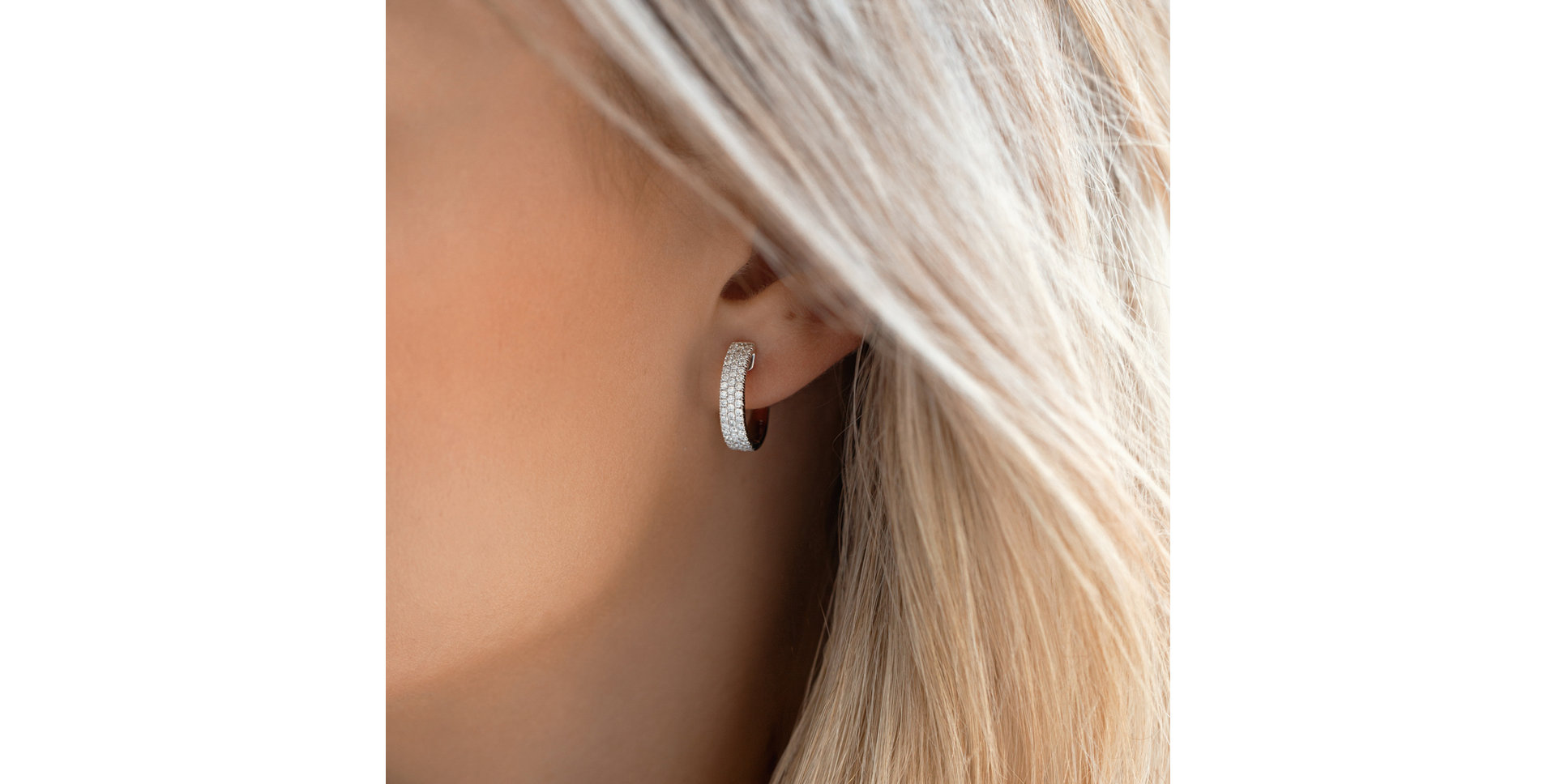 Earrings with black diamonds Seraph Waterfall